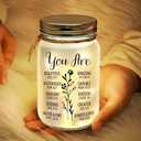 Mason Jar Night Light - Home Decoration Lights, Birthday & Mother's Day Gift for Her (YOU ARE...)