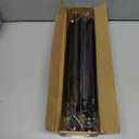 2Pack Tension Curtain Rod for Windows 29 to 64 inch, Never Rust adjustable curtain rod Black tension curtain rods no drilling, 7/8 Inch spring tension curtain rod for Doorway Closet Door