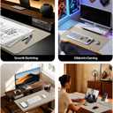 YSAGi Leather Desk Pad Protector, Office Desk Mat, Large Mouse Pad, Non-Slip PU Leather Desk Blotter, Laptop Desk Pad, Waterproof Desk Writing Pad for Office and Home (Olive Beige, 35.4" x 17")