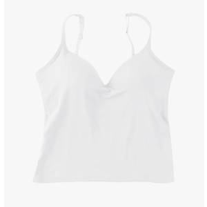 Women's Padded Vest V neck Can Stretch Sleeveless Vest with Naughty Strap, Size L