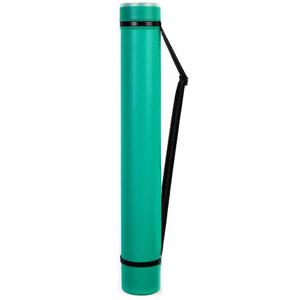 2-Pack Extendable Poster Tubes Expand from 24.5 to 40 with Shoulder Strap | Carry Documents, Blueprints, Drawings and Art | Red and Green Portable Durable Round Storage Cases with Lids and Labels