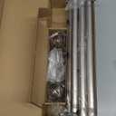 Satin Nickel Curtain Rods for Windows 18 to 144 inch, 1 Inch Adjustable Curtain Rod, Heavy Duty Window Curtains Rod for Bedroom Living Room, Modern Decorative Drapery Rods Birdcage Finials