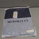 MEROKEETY Women's Fuzzy 2 Piece Outfit Winter Long Sleeve Off Shoulder Pullover Top Midi Skirt Matching Lounge Sets (L)