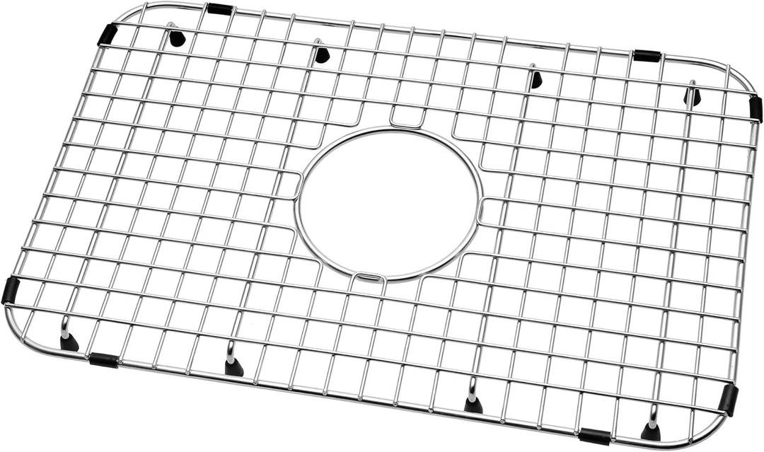 Serene Valley Sink Bottom Grid 22" X 13", Centered Drain with Corner Radius 2", SVM2213C