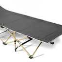 Wenqik 1 Pack 450lbs Max Load Camping Cot for Adults with Carry Bag Portable Folding Outdoor Sleeping Cot Heavy Duty Bed for Traveling Camp Military Office Nap Beach Home Lounging(Gray)