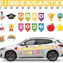 30 Pcs Kindergarten Graduation Car Magnets Decorations Magnetic Kindergarten Graduation Decals 2026 Grad Car Magnets Decoration Set for Blackboard Grad Party Parade Decoration