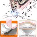 for iPhone 16 Pro Max Case Cute - Durable Shockproof 6.6 ft Drop Impact Phone Case - Funny Milk Cow Ducky Design (6.9") Glitter Pink