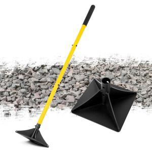 BlumeTrec 8"x8" Steel Tamper with 48" Handle, Heavy Duty Hand Compactor Tool for Leveling Soil, Gravel, Sand, Asphalt, Ground, Paver, Driveway, Garden, Yard, and Blacktop Repair