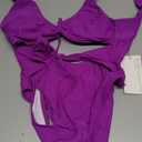 CHYRII Women's Sexy Cutout Lace Up Backless High Cut One Piece Swimsuit Monokini (Medium, Magenta)