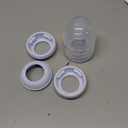 4-Pack Baby Bottle Rings and Caps for Philips Natural Bottles, Replacement Screw Ring Collars, Baby Bottle Nipple Rings for Natural Plastic and Glass Bottles
