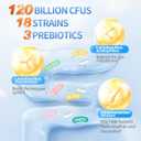 OMOGS Probiotics 180 Billion CFUs 18 Strains, 3 Prebiotics, Helps Digestive, Gut Health, Immune, Supports Occasional Constipation, Diarrhea & Gas - for Women & Men, 90 Capsules
