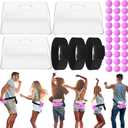 Vinsot 3 Sets Baby Shower Games Bridal Funniest Baby Shower Play, Interactive Shaking Balls for Boy or Girl, Table Tennis Twerk Game (Purple)