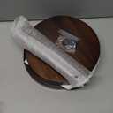 BLUEWEST Drink Table, 22" Tall Compact Side Table with Phone Slot and Weighted Base, Durable Pedestal Table Accent for Living Room (Flat, Walnut)