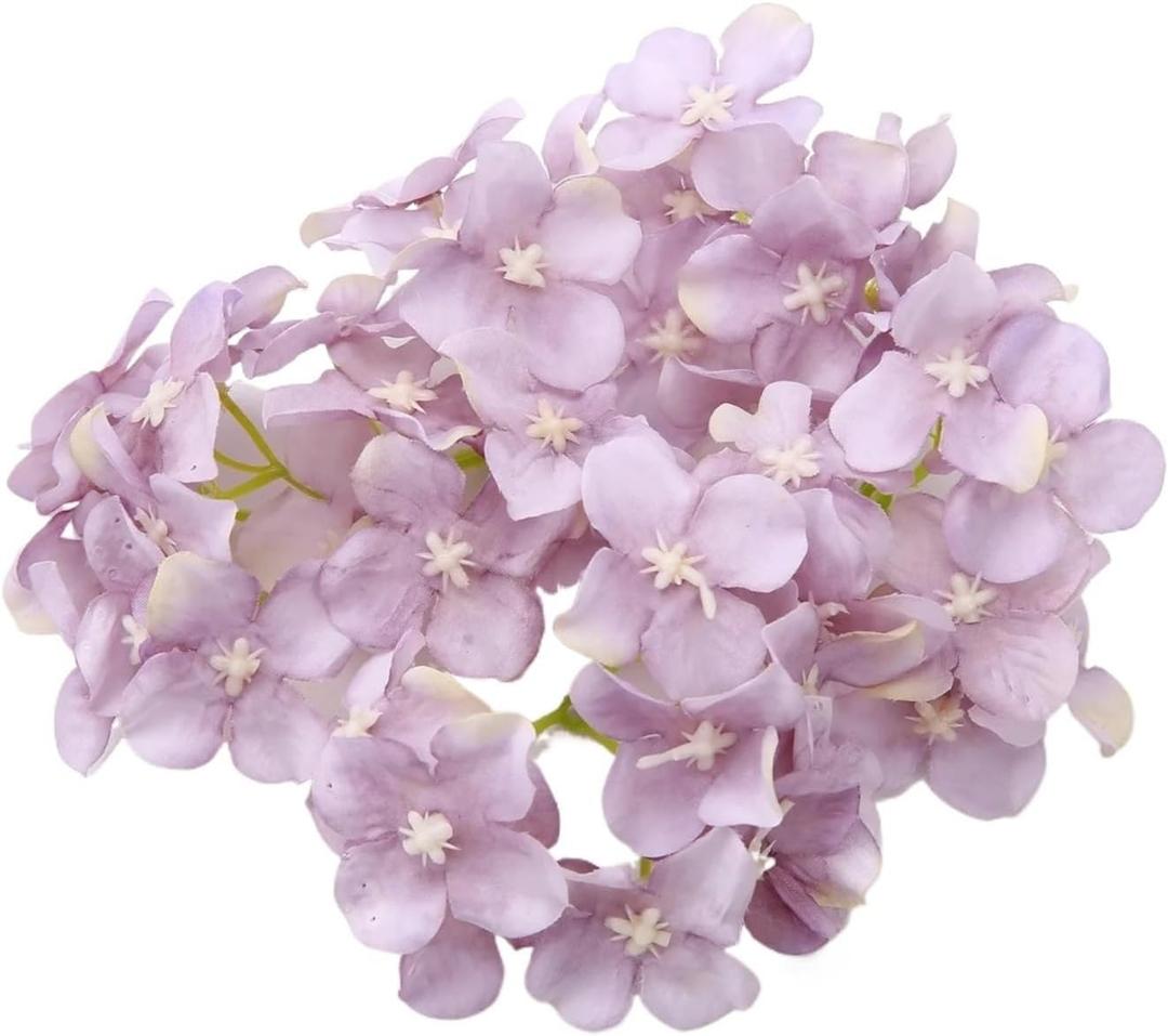 Durable 40-piece Artificial Hydrangea Flower Head, Silk Fabric Spring Rose Bridal Bouquet(2)