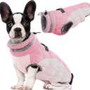 Lelepet Dog Coat Warm Dog Winter Coat Waterproof Dogs Jacket with Harness Built in Reflective Pet Fleece Vest Zip-Up Cold Weather Coats for Small Dogs Turtleneck & Windproof Coats Yorkie, Pink, S