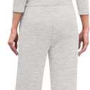 WIHOLL 2 Piece Lounge Sets for Women Summer Vacation Outfits 3/4 Sleeve Tops with Side Ruched Wide Leg Pants Matching Sets (Gray, L)