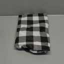 Smiry Round Picnic Tablecloth, Elastic Waterproof Fitted Vinyl Tablecloths for 18"-24" Tables, Flannel Backed Buffalo Plaid Table Cover for Dining, Camping, Outdoor, Black and White