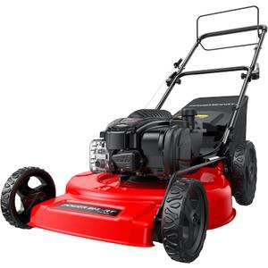 PowerSmart 22-Inch Gas Lawn Mower, 150cc B&S Engine, Self-Propelled, 3-in-1 Mulching System, 6 Cutting Heights, Rear-Wheel Drive, Durable Steel Deck