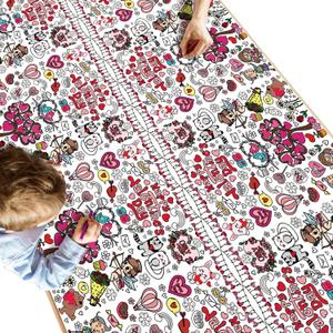 OHOME Valentines Coloring Tablecloth - Valentines Decorations |Valentines Crafts for Kids- Valentines Gifts Decor Accessories Party Favors Classroom School Valentine Backdrop,54" x 88"