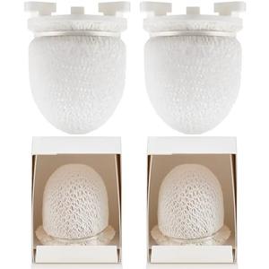Sunnychicc 4 Pcs Gas Light Preformed Mantle Gas Lamp Mantles Gaslight Mantles Pre Formed Gas Light Mantel for Outdoor Indoor Gas Lights, White