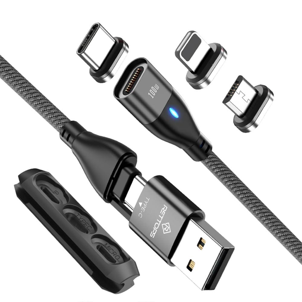 USB-C Fast Charging & Data Transfer Cables High-Speed, Durable Braided Design, Multiple Connector Options (1.8m)