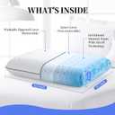 Gel Memory Foam Pillows for Sleeping- Standard Size -1-Pack - Medium Plush Feel - Neck and Shoulder Support - for Back-Side- Stomach Sleepers - Bed Pillows (White/Gray edge-4inch)
