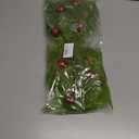 17 Inch Christmas Tree Picks, 6 PCS Lime Green Furry Curly Stems with Red Glitter Balls, Flexible Christmas Tree Topper Decorations for Holiday Arrangements, Wreaths & Table Christmas Decor