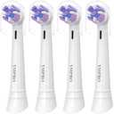 Pack of 6 Replacement Heads Compatible with Oral B iO 10 9 8 7 6 5 4 3 Series Electric Toothbrush, Medium Brush Heads, White