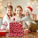 JarThenaAMCS Christmas Wrapping Paper -Mini Roll- 17 In x 32.8 Ft Red Candy Cane Gift Wrap Paper for DIY Crafts Xmas Party Supplies