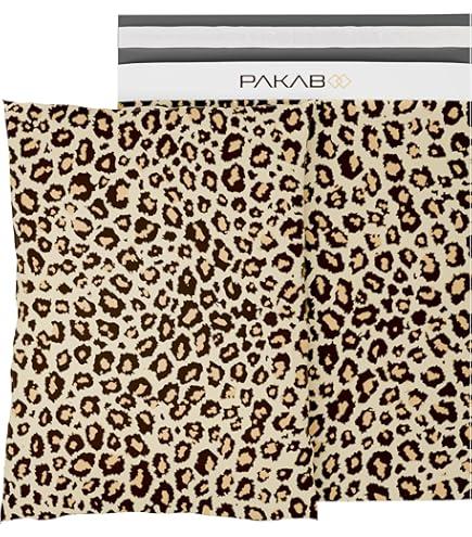  100 pcs 12x15.5 Inches Animal Print Poly Mailers Shipping Envelopes, Strong Adhesive Sealing, Waterproof, and Tear-resistant Postal Mailing Bags for Clothing, Books, and Accessories