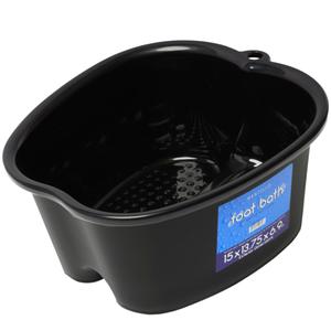 Mantello Foot Soaking Tub- Extra Large Pedicure Bowl - Foot Bath Basin - Home Foot Spa (Black)
