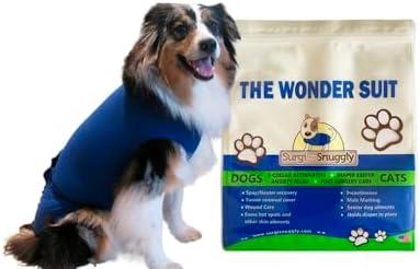 Surgi~Snuggly Female Dog Diaper Cover and Male Dogs Diapers Suit with American Textile and Wrap Around Legs for Superior Fit - Fits (S - Blue) Size S