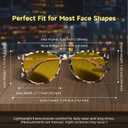 Night Vision Glasses Polarized Yellow Lens Anti-Glare Driving Glasses, Lightweight UV100% glasses for Nighttime
