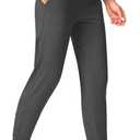 Soothfeel Women's Fleece Lined Joggers Pants High Waisted Water Resistant Thermal Sweatpants Winter Hiking Pants with Pockets (Black, S)