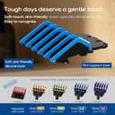 Beard Trimmer for Men, Magnetic Snap-on Replacement Heads & Charging Dock, IPX7 Waterproof Cordless Hair Clippers, Mens Grooming Kits for Mustache/Body/Face/Ear/Nose, Gray