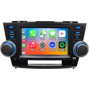 Radio for Toyota Highlander 2008-2013 Upgrade,Touch Screen Stereo Replacement,Wireless carplay Android auto,4G LTE Network