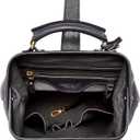 OLD TREND Genuine Leather Backpack Purse for Women Casual Daypack Small Business Casual Fashion Backpack for Women (Black)