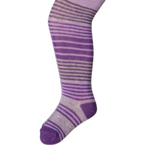 Jefferies Socks Baby-Girls Infant Cotton Stripe Tights (6-18 Months, Purple)
