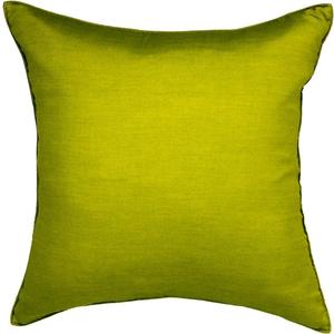 Solid Base Color Throw Pillow Covers Silk Premium Grade Case Cushion Cover for Sofa Couch Chair Bed Insert Not Included 16 x 16 inches (1, Lime Green)