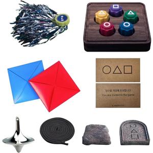 Gonggi Korean Game, Korean Folk Traditional Gong gi Stones Catching Gonggi Dice Family Travel Play Game Set (1PC)