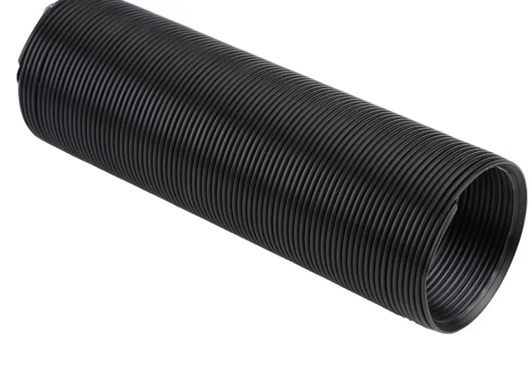20' x 8" Flexible Black Corrugated Tubing – Heavy Duty Wire Loom & Conduit