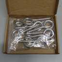 12-Pack 304 Stainless Steel Screw Eyes, Heavy Duty Screw in Eye Hooks Ring for Yoga, Swing Chair, Indoor & Outdoor, Self Tapping, 3.2"