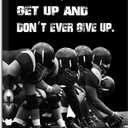 Inspirational Wall Art Look Up Get Up and Dont Ever Give Up Football Decor for Boys Room Positive Affirmations Pictures for Office Wall Decor Office Decorations for Work Motivational Poster 12x16inch