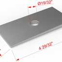 2.5 Camber Caster Shim  Steel Alignment Correction, Universal Suspension Spacer, Anti-Rust for Truck SUV Car (White Zinc Plated)