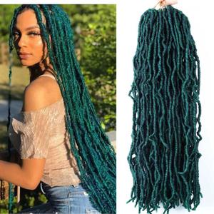 6 Packs Soft Locs Crochet Hair Pre Looped Faux Locs Crochet Braids Goddess Locs Dreadlocs Synthetic Hair For Black Women (M1B/DGREEN, 24 Inch (Pack of 6))