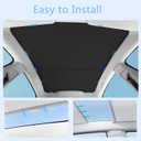 TOPABYTE Sunshade Roof for Tesla Model Y Juniper 2026 2025 Upgrade Ice Crystal Foldable Car Glass Sunroof Shade Sunshades Heat Insulation Cover Roof Window UV Protection, Model Y Juniper, Black