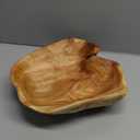Wooden Bowl for Decor, Natural Shape Solid Wood Carved Fruit Bowl, Decorative Wooden Bowl for Table Centerpiece Office Home Decor, Multipurpose Candy Keys Serving Bowls (Small 8"-10")