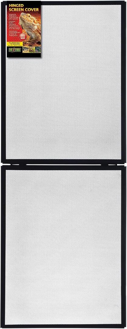 Exo Terra Hinged Terrarium Screen Cover, 60 Breeder/75 Gallon Easy Access, 18.75x 48.75 Full Open, Durable UV Ventilation