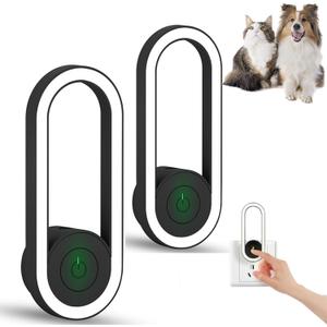 Pawshield Ultrasonic Device, Pawshield Plug in Light for Dogs Cats Protection (2xBlack)