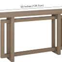 Henn&Hart 55" Modern Console Table, Sofa Table, Weathered Gray, 55" Rectangular Console Table
